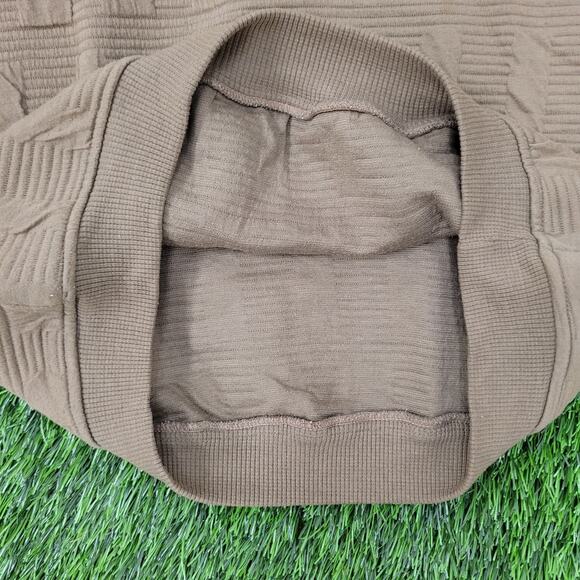 Vintage 90s Korman MOD Cable Sweater Medium 20x23 Crop Taupe - Picture 11 of 14